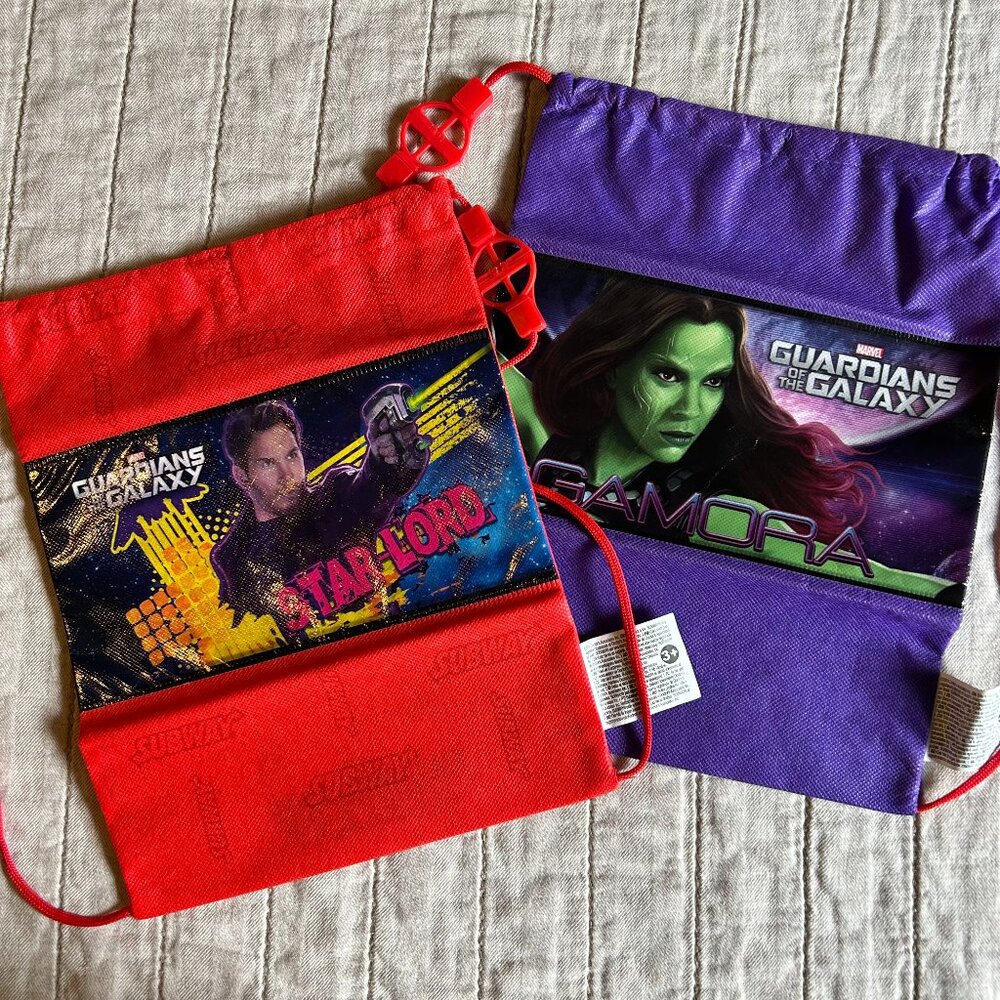 Marvel's Guardians Of The Galaxy Collectible Subway Drawstring Bags